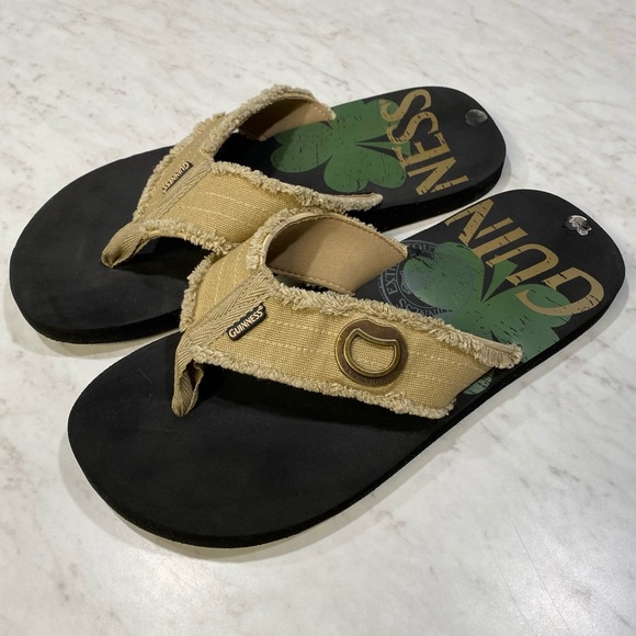 Guinness | Shoes | Mens Guinness Flip Flops With Bottle Opener | Poshmark
